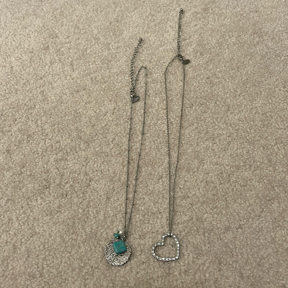 Two silver necklaces